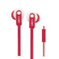 Coby Earbuds With Built-In Mic (Red)